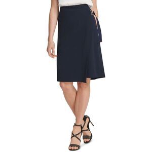 DKNY Asymmetrical Faux Wrap Skirt